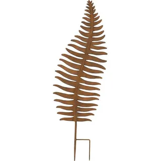 Dekoleidenschaft Gartenstecker Farnblatt 78 cm Braun