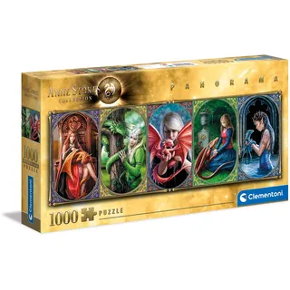 Clementoni 39598 Drachen-Freundschaft – Puzzle 1000 Teile, Anne Stokes Collection, herausforderndes Geschicklichkeitsspiel für die ganze Familie, Erwachsenenpuzzle ab 9 Jahren