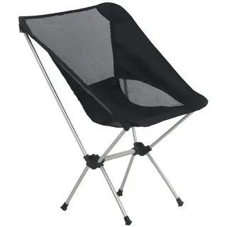 vidaXL Campingstuhl Klappbar Schwarz