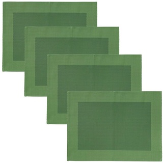 Platzset, Tischset 4er-Pack, Erwin Müller, (4-St), abwaschbar Uni grün