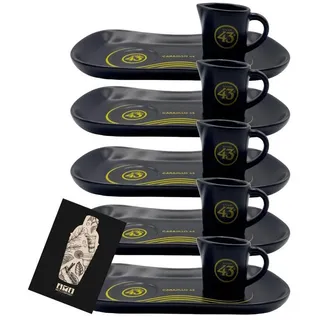 Mixcompany Tablett Licor 43 Carajillo XXL Espresso Service Set 5er-Set - 5 x Tablett & E