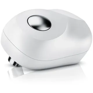Arendo Elektrischer Dosenöffner Deckelöffner, Büchsenöffner für alle Dosengrößen, automatische 360° Drehung, Automatikstopp, Öffnung ohne scharfe Kanten weiß