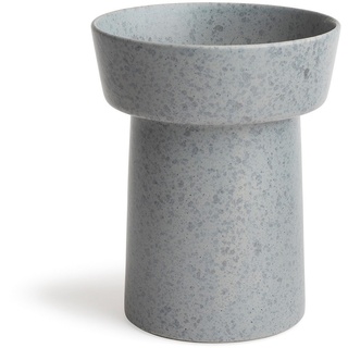 Kähler, Designer Vasen aus Steingut in Grau, 20 cm