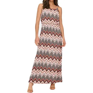 Only Damen Kleid Winner Trägerkleid mit Alloverprint 15177381 Cloud Dancer Arabian Zigzag 36