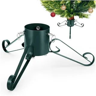 LuxusKollektion Christbaumständer Weihnachtsbaumständer Metall 53cm Ø 3,5-9cm grün|schwarz|silberfarben