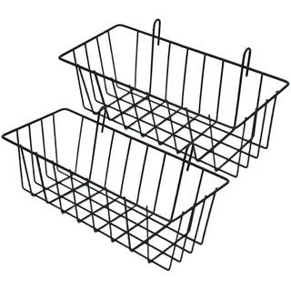 Jauhmui Draht Wandkorb Wandregal 2 Stk Korb Wand Organisator (Schwarz)