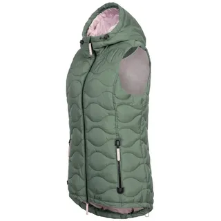 SUBLEVEL Steppweste Damen mit Kapuze Waistcoat Bodywarmer Waistcoat kurze Winter Weste L - 40