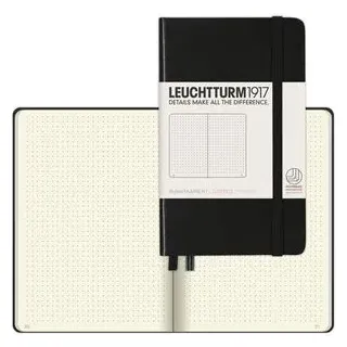Leuchtturm Notizbuch A6 gepunktet Schwarz