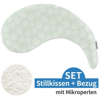 Theraline Stillkissen Das Yinnie mit Mikroperlen-Füllung inkl. Bezug 135 cm - Pusteblume - Zartgrün