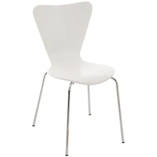 furnicato Besucherstuhl Stapelstuhl Calisto 85x45x49 cm weiß (1 St) weiß