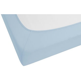 Frottee-Stretch 90 x 190 - 100 x 200 cm hellblau