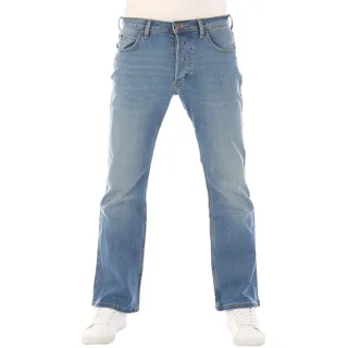 Lee Jeans Herren Stretch Bootcut Denver Bootcut Blau Fever Normaler Bund Knopfleiste L 34
