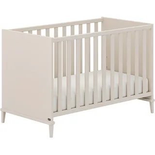 yuny by paidi Babybett YUNY BY PAIDI "SISTER LOU in Beige", beige (cashmere, beige), H:82cm L:127cm T:68cm, Holzwerkstoff, Babybetten, Babybett, Gitterbett höhenverstellbar, Kinderbett