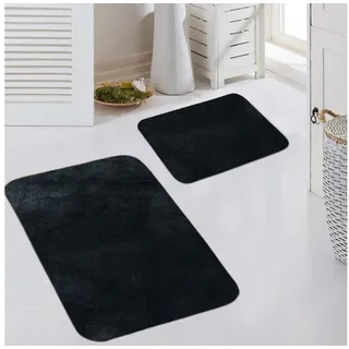 Carpetia Hochflor-Teppich Teppich Shaggy Hochflorteppich waschbar rutschfest schwarz, rechteckig, Höhe: 18 mm schwarz rechteckig | 60 cm x 100 cm x 18 mm