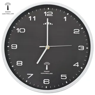 vidaXL Funkwanduhr 31 cm 31 schwarz