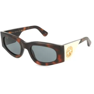 Gucci GG1664S Damen-Sonnenbrille Vollrand Eckig Acetat-Gestell, braun