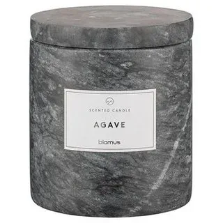blomus Duftkerze -FRABLI- Edler Kerzenduft: Luxuriöses Design & Exklusives Aroma, Qualität, Hochwertig, Nachhaltig, Sojawachs, Marmor, Travertin, 8cm, 10cm schwarz Ø 8 cm x 8 cm x 9 cm x 8 cm