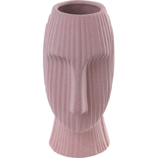 Beliani, Vase, Blumenvase Keramik rosa 24 cm PALLINI (1 x)