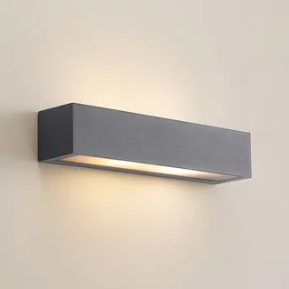 ARCCHIO Außenwandleuchte Aluminium 7,8 cm E27 grau/silber/transparent