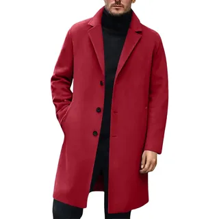 Trenchcoat Herren Slim Fit Winter Business Wolle Mantel Lang Wintermantel Kurzmantel Lange Wollmantel Kurz Trench Coat Warme