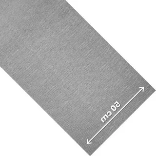 Famanu Küchenläufer Antirutsch - Waschbar - Bodenschutz - Rattan-Effekt Design - 50 x 130 cm - Grau