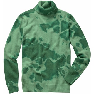 Mey & Edlich Herren Rollkragen-Pullover Regular Fit Gruen gemustert - 48