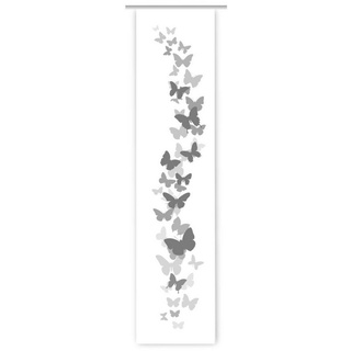 gardinen-for-life Schiebegardine Papalone grau – Flächenvorhang HxB 260x60 cm - B-line weiß