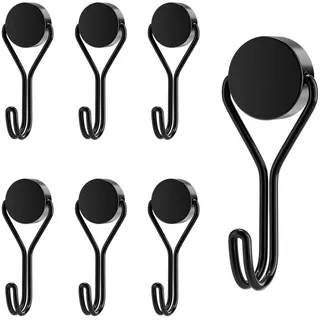 luxuskollektion Magnethaken 6 Stück Schwarz Extra Stark