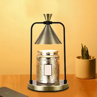 Kerzenwärmer Lampe, Kerzenwärmer Elektrisch Duftlampe Für Wachs, Candle Warmer Lamp mit Timer und Dimmer, Vintage Deko Aroma Diffuser Für Duftkerzen, Dekoration, Geschenk Für Mama & Frauen (Bronze)