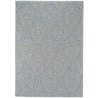 benuta Nest In- & Outdoor-Teppich Cleo Beige/Türkis 80x150 cm - Teppich für Balkon, Terrasse & Garten