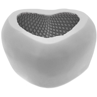 Rico Design Modellierwerkzeug Silikon Kerzengießform Herz, 7 cm x 3,5 cm grau