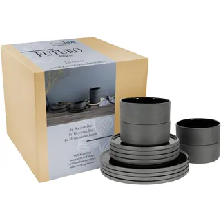 CreaTable Futuro Tafelservice 12-tlg. schwarz
