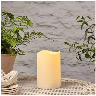 Lights4fun LED-Kerze LED Outdoor Kerze Timer 17,5cm