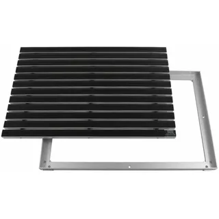 Emco Eingangsmatte DIPLOMAT + Rahmen 25mm Aluminium   75x50cm   Gummi Schwarz