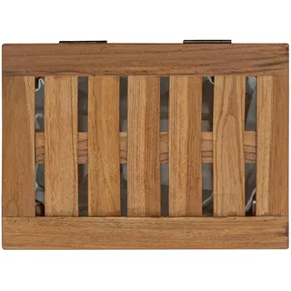 vidaXL Wäschekorb Natur Massivholz Teak