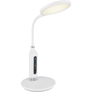 GLOBO Lighting Tischleuchte LED FRUGGY weiss  weiß Tischlampe Klemmleuchte Schreibtischleuchte Schreibtischlampe - weiß