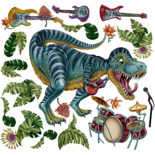 Tulup AUFKLEBER 130x193 cm Dinozaur Instrumente