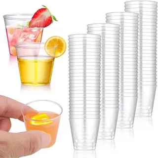 100 Stück Plastik Schnapsgläser 3cl 30ml Shotgläser PS Material