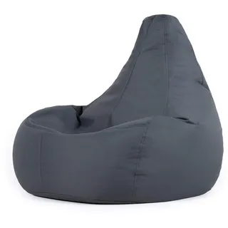 icon Sitzsack Outdoor Liege Indoor Gaming „Recliner“, Made in Germany, Wasserfest, für Erwachsene & Kinder grau