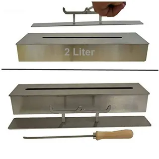 Kaminbau Mierzwa Echtfeuer-Dekokamin Brenngel & Bio-Ethanol Brenner Edelstahl (Auswahl 1 bis 5 Liter Fassungsvermögen), Gelkamin, Ethanolkamine, Brennbox, Lange Brenndauer 2 l