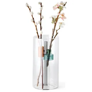 Philippi Design Vase GIARDINO - Glas - mit bunten Glasringen