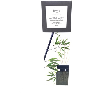 ipuro - erfrischender ipuro black bamboo Raumduft - dezenter Raumerfrischer mit grünen & holzigen Noten - stilvoller Lufterfrischer in der Wohnung für ein puristisches Dufterlebnis 100 ml