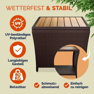 CASARIA Beistelltisch Braun