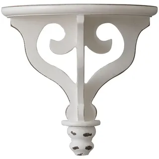 LuxusKollektion Wandregal Wandregal Holz Shabby Chic Klein, 1-tlg. weiß