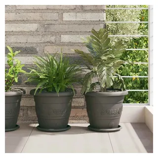 vidaXL Runder Blumentopf Ø 26 x 21,5 cm Schwarz