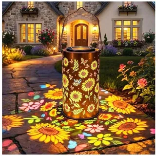 Vornix LED Solarleuchte Solarlampen für Außen Hängend - 1 Stück Solarlampen für Außen Garten, Metall Solar Gartenleuchten fur AuBen Garten DrauBen Balkon, IP65 Wasserdicht Solarlaterne für Außen