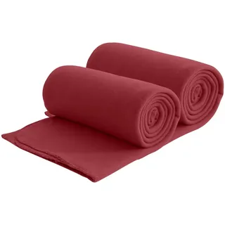 Wometo Kuscheldecke 130 x 160 cm Dunkelrot