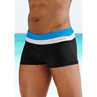 Boxer-Badehose, mit Kontraststreifen, Gr. 7 - N-Gr, schwarz-türkis, Badehosen, 859347-7 N-Gr