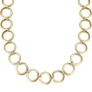 Lulu & Jane Halskette Metall-Legierung verziert mit Kristallen von Swarovski® in Gelbgold Ketten Damen