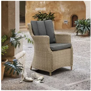 Destiny Luna Polyrattan Gartensessel 60 x 71 x 87 cm natur meliert inkl. Auflagen 2 St.